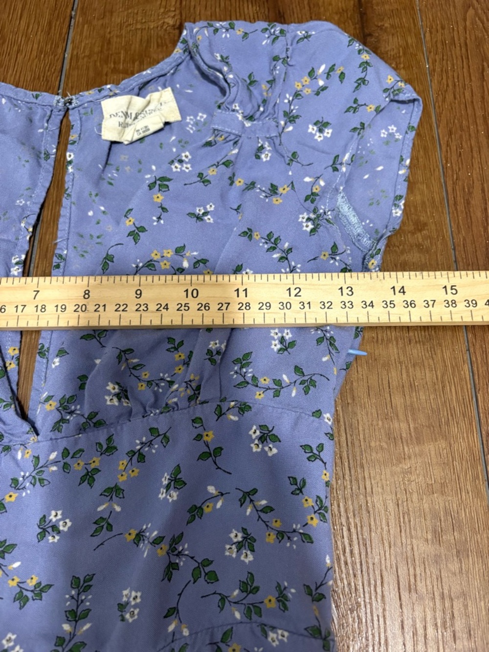 Denim & Supply Ralph Lauren Floral Cutout Mini Dress Boho Cottagecore Size 4 - Picture 8 of 9